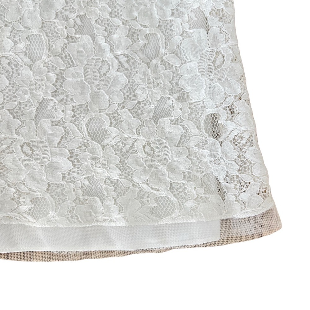 BCBG Maxazria White Lace Sleeveless Dress - Size XS - Picture 4 of 7